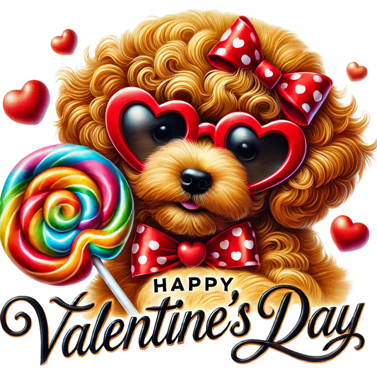 Puppy Love Delight  | Valentines Day Designs PNG